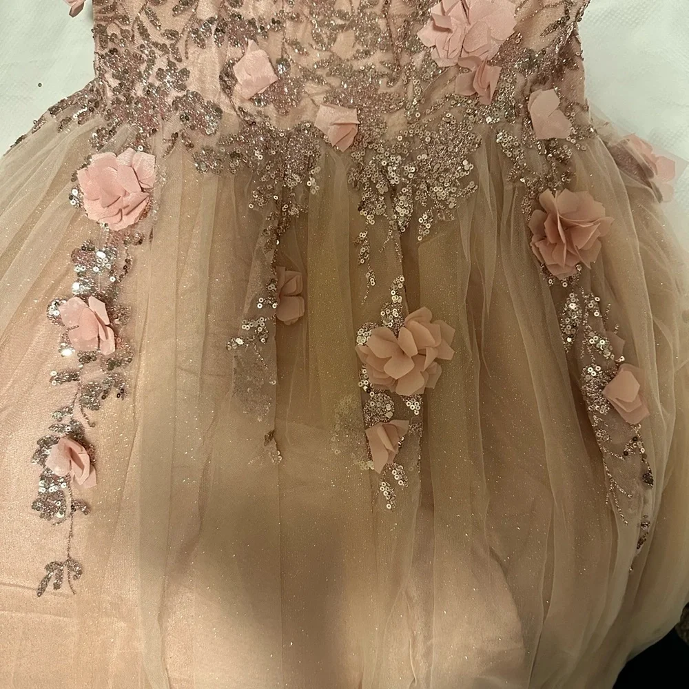 ⚡️SOLD⚡️Strapless Glitter Layered Tulle Ball Gown - Picture 6 of 11